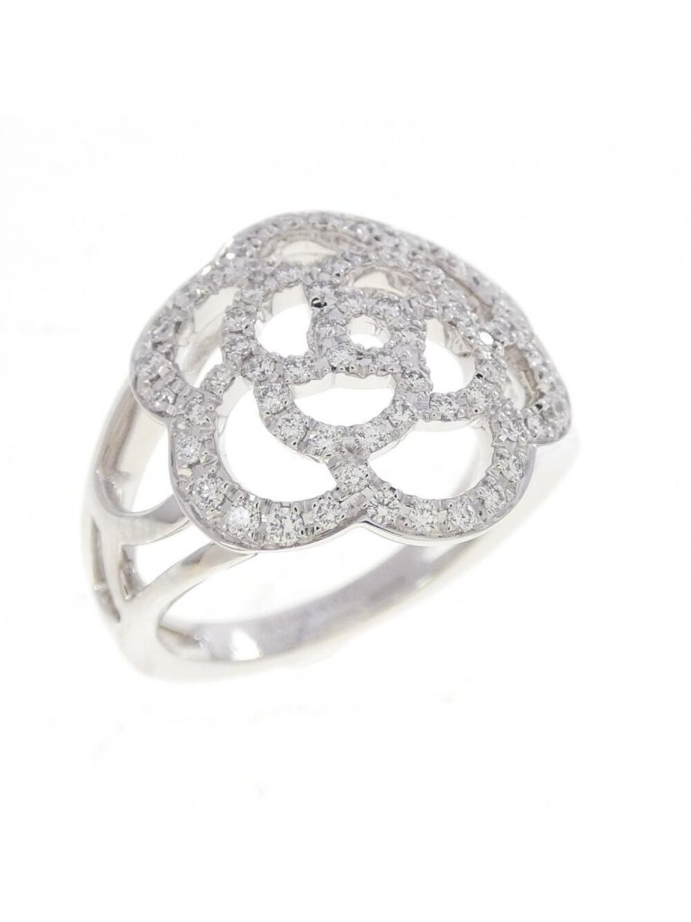 Chanel Camellia Ring White Gold